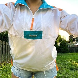 retro columbia rain jacket/wind breaker